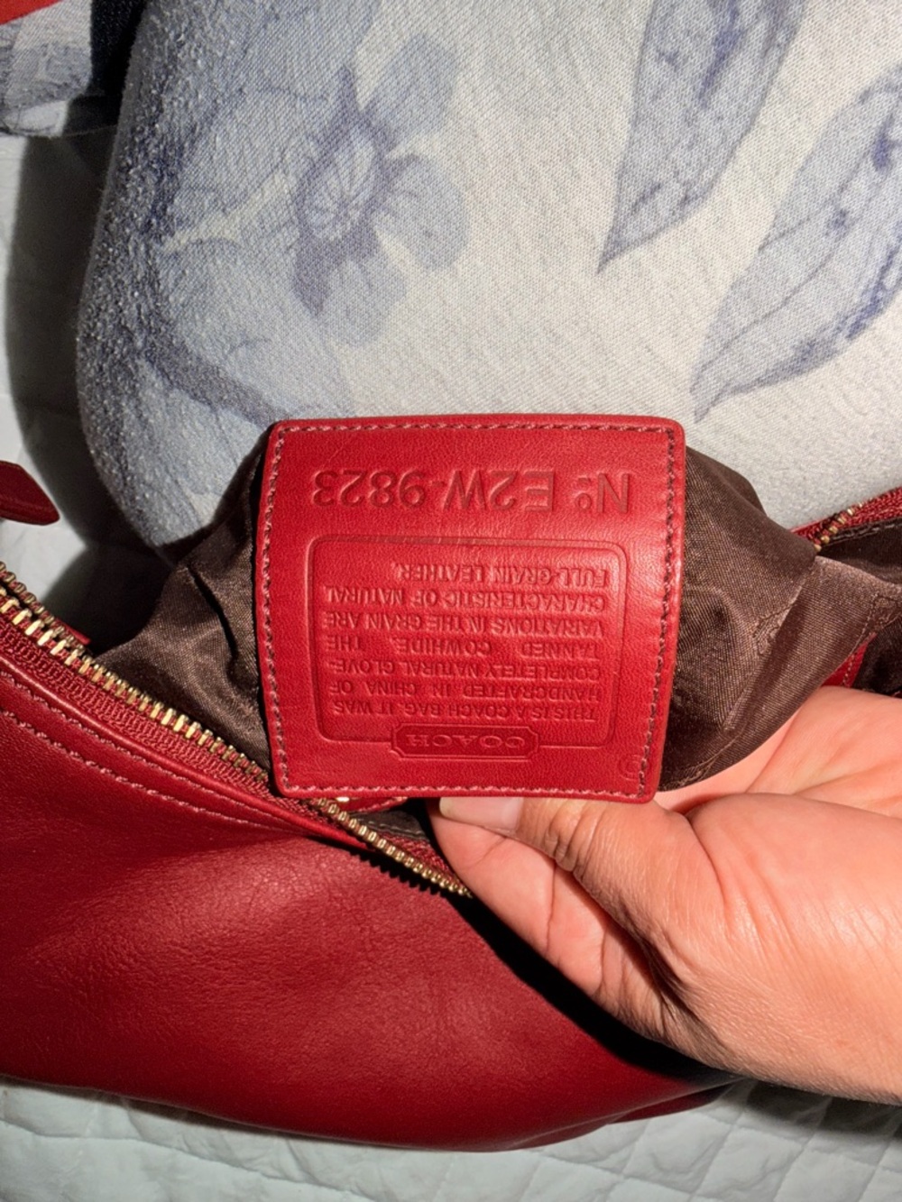 Coach Red Leather Shoulder hobo Vintage - Picture 2 of 16